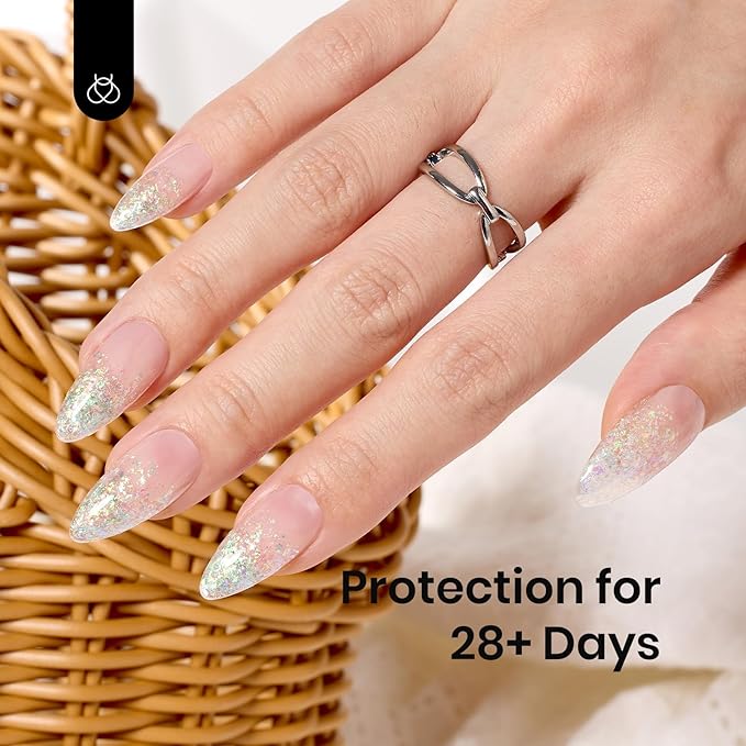 Beetles Rubber Base Gel Nail Polish, 15ml Clear Color Sheer Base Coat Gel Polish, Base Coat for Nails Strengthener Soak Off U V DIY Home and Salon Gifts for Women