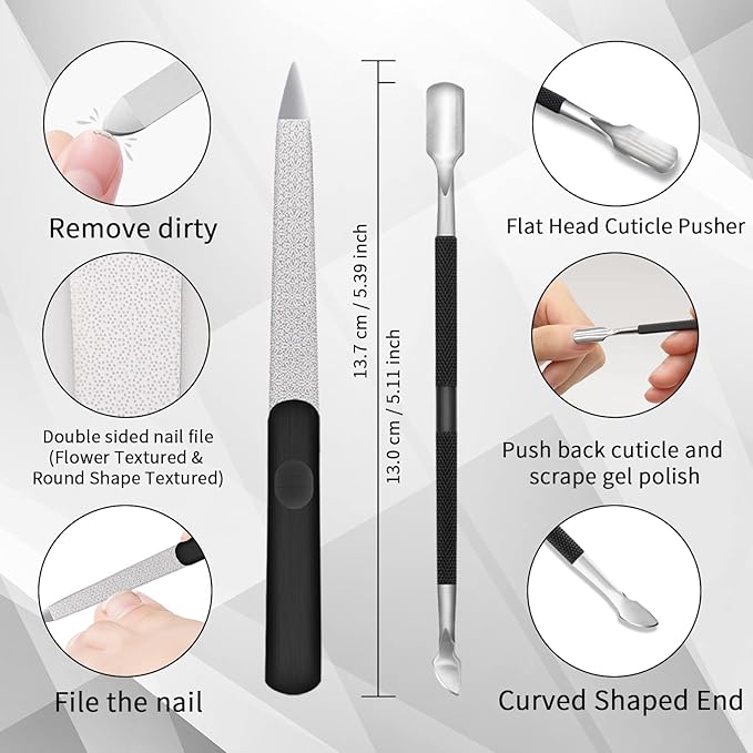 Ingrown Toenail Pedicure Tool Kit 6pcs, Ingrown Toe Nail File and Lifter Nail Pusher Pedicure Knife Set, Sharp Blade Nail Knives Kit Professional, Foot Repair Kit Stainless Steel for Nail Care