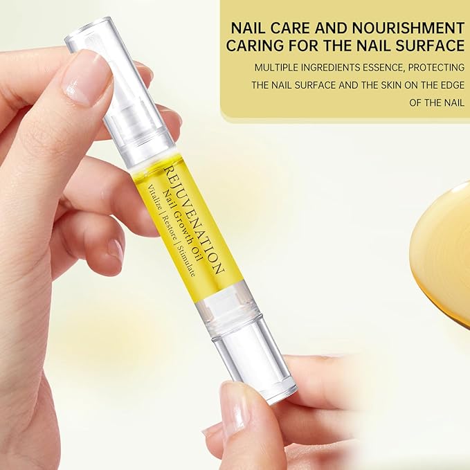 2PCS Nail Growth Oil & File Set - Strengthen, Repair & Promote Healthy Nails Fast