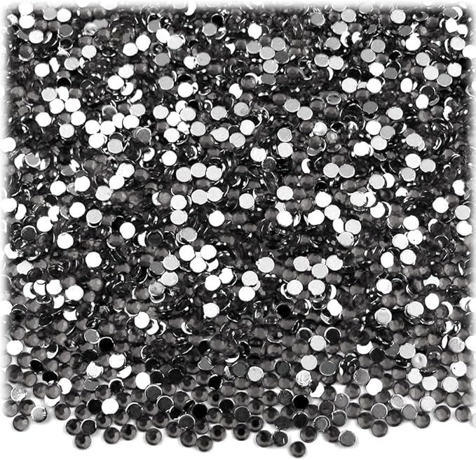 The Crafts Outlet 5,000pc Rhinestones Round 2mm Tiny for Nails - Flatback Champagne