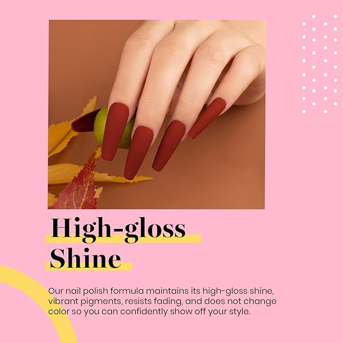 Beetles Burgundy Red Gel Polish – Blanchett Maroon Gel Nail Polish, 15ml Dark Plum Red Color UV Lamp Soak Off Manicure DIY at Home Nails Gifts for Women