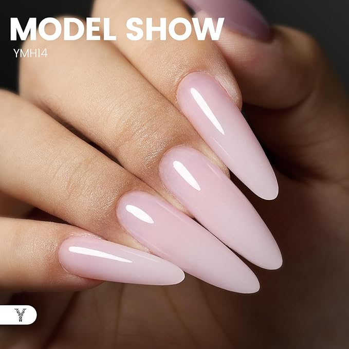 50g Builder Gel for Nails, Long-Lasting Soak-Off Nail Extension Gel for Beginners & DIY Home Salon Manicure(YMH14-Light Nude)