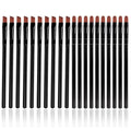 WOKOTO 20 PCS Round And Slanted Tip Nail Art Brushes Set, UV Gel Builder Black Acrylic Nail Brushes For Acrylic Nails, French Nail Design Brushes For Nail Art Design Painting Brush Cleaning Pens