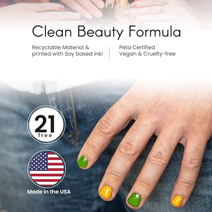 karma organic Natural Nail Treatment - Non -Toxic Nail Art, Vegan and Cruelty-Free Nail Paint Design for Men's (5 Free Quick Dry Top Coat)