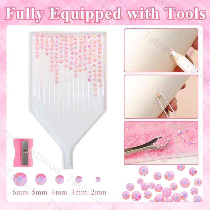 20000Pcs Light Pink AB Flatback Jelly Resin Rhinestones for Bedazzling, Mix Sizes Crystal Rhinestones Gems, Pink Gems Bedazzling for Crafting, Flatback Rhinestone for DIY Face Makeup Crafts Tumblers