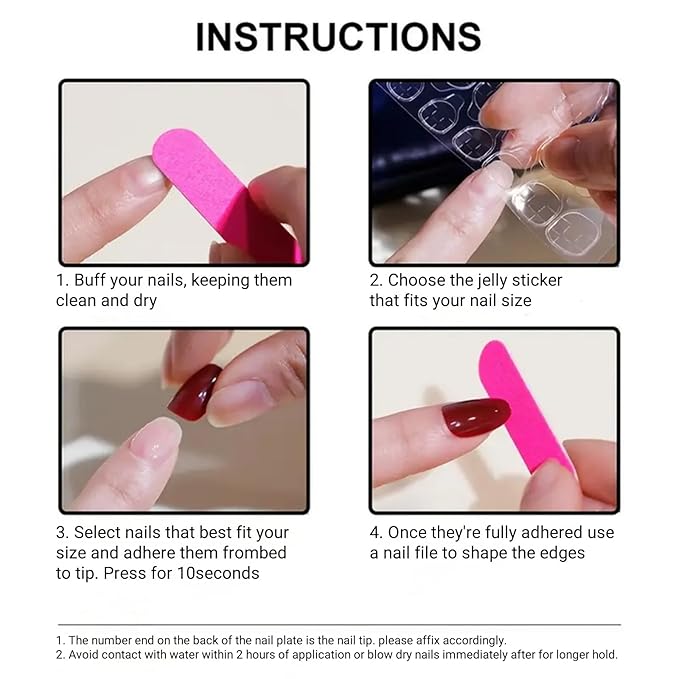 Long Press on Nails Square Fake Nails French Tip False Nails Blue Artificial Nails with Designs Stick on Nails for Women 24pcs