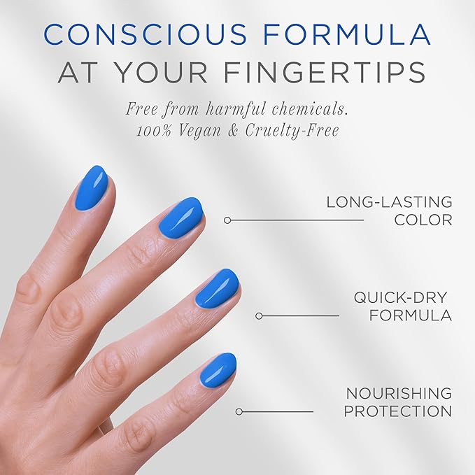 Cote Beauty’s Blue Jeans, Country Cottage Blue Nail Polish, Smooth & Creamy Finish, Classic Denim Shade, Vegan & Cruelty-Free Long Lasting Nail Polish, Made in USA, 0.27 Fl Oz