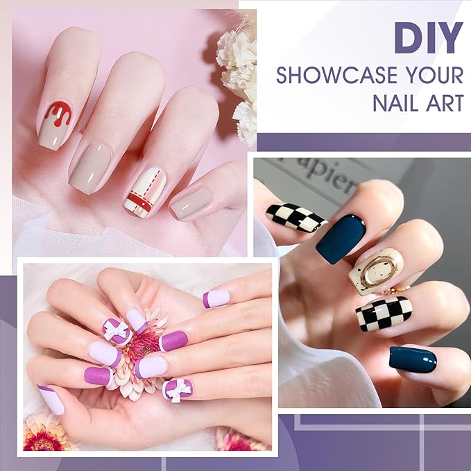 Extra Short Square Nail Tips:240PCS Soft False Nail Gel Tips Full Cover Acrylic Clear Fake Press On Nails for Extensions Women Manicure DIY 12 Sizes