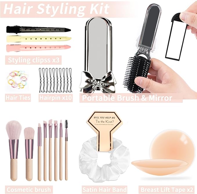 Bridal Emergency Kit 40+ Wedding Day Essentials Survival Set for Bride & Bridal Party
