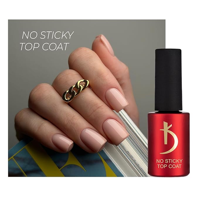 kodi professional Rubber Base Gel 7ml and No Sticky Top Coat 7ml Set Long Lasting Gel Nail Kit