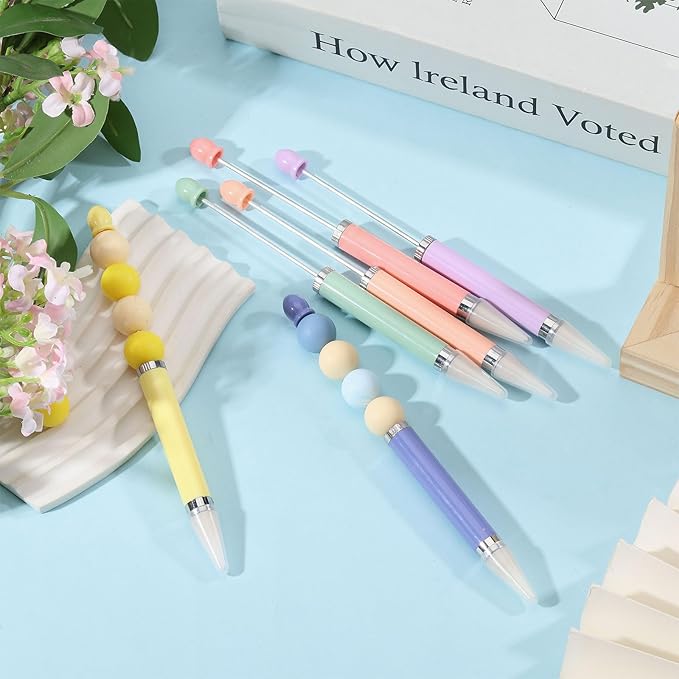 6pcs Rhinestone Picker Dotting Pen Beadable Rhinestone Adding Set for Diamond Painting Nail Art Self-Adhesive Wax Tip Pen Macaron Color