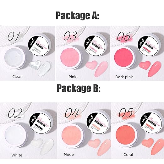 Better Non-Stick Hand Extension Glue,3 Colors Solid Nail Glue Gel Can Be Shaped at Will,Nail Tips Glue Gel for Acrylic Nails and Nail DIY Use,Need UV/LED Lamp Cure (Clear&Pink&Dark Pink)