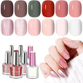 SAVILAND Nail Polish Set Valentines: Burgundy Dark Red Purple Green Quick Dry Nail Polish Regular Kit with Castor Oil Base and Top Coat Nail Lacquer Set DIY Art at Home Gift 12 Colors