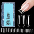 TOMICCA Short Square Nail Tips, 504Pcs Clear Press on Nails Square Full Cover Nail Tips Clear False Press on Nails, Soft Tips for Gel Nail Extension DIY Nail Salon 12 Sizes