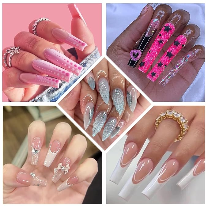 Silicone Practice Fingers for Acrylic Nails, Soft Silicone Fake Finger to Practice Fake Nails Bendable Nail Training Finger Flexible Practice Nail Finger for DIY Nails(Color 4)