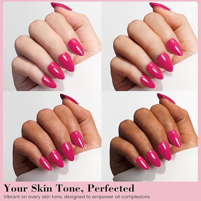 18ML Pink Gel Nail Polish Set 6 Colors, HEMA-Free Hot Light Nude French Pink Nail Polish Kit for Long-Lasting Nail Art, Soak off Uv Nail Art Gel Design for Women Girl Gift Salon DIY