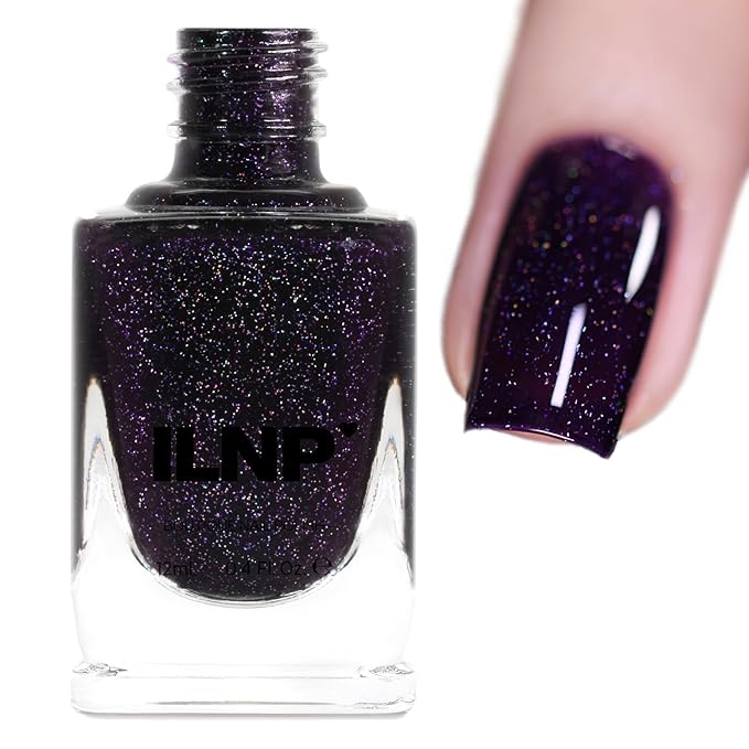 ILNP Annabelle - Striking Blackened Eggplant Purple Holographic Nail Polish