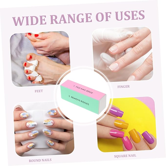 10pcs Nail Buffer Block Nail File Buffing Sanding Buffer for Home Professional Manicure Pedicure Kit