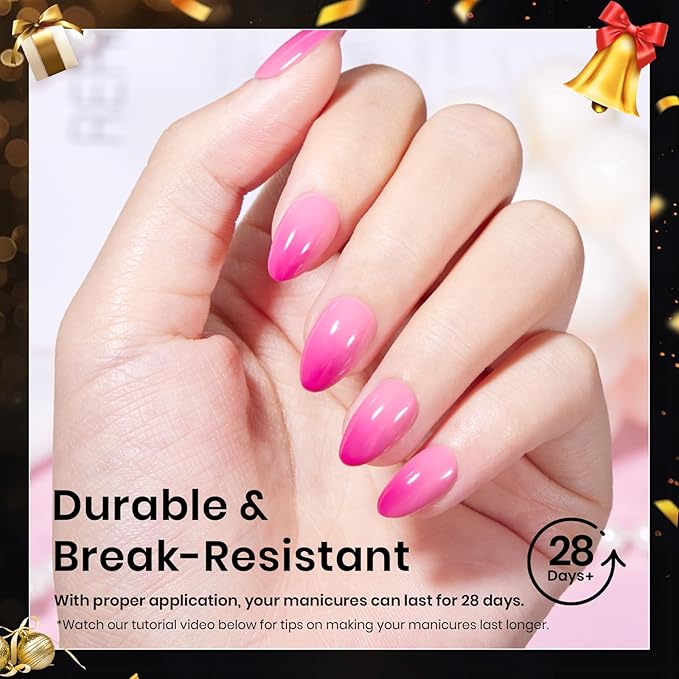 Beetles Gel Nail Tips 576Pcs Pre-shape Short Almond Etch-X Nail Tips,12 Sizes Soft Acrylic False Nail Tips Half Matte Full Cover Easy DIY Press On Nail Extensions Art Salon Gift Set for Women