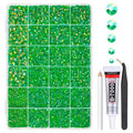Green AB Resin Rhinestones w B7000 Jewelry Glue for Bedazzling Crafting 2mm-6mm Flatback Jelly Stones Diamonds Gems Bedazzler Kit Charms for Nails Face Eyes Makeup Tumblers Bottles Crafts Shoes