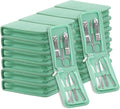 Manicure Set Bulk, Nail Clippers Kit Stainless Steel Fingernail Clippers Set, Sturdy Nail Tip Cutter Trimmers Professional Grooming Toenail Clippers Personal Pedicure Kits 8 in 1 (Green 24 Pack)