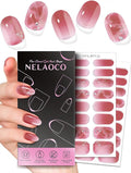 Nail Polish Strips – 32PCS UV Free Salon Quality Wraps, Long Lasting Gel Nail Stickers for Women (Radiant Rose)