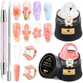 Solid Builder Gel for Nails LEDSUUEI - 2 Color Clear Nude 3D Nail Gel Sculpting Non-Sticky Hand Carving Glue Extension for Manicure Salon Home Decoration DIY 20g