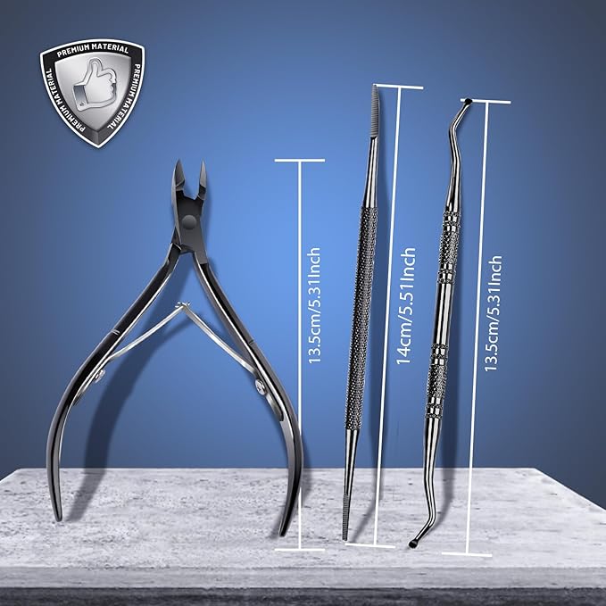 Teenitor Ingrown Toenail Removal Kit, Ingrown Toenail Treatment, Ingrown Toenail File and Lifters, Ingrown Toenail Clippers, Cuticle Trimmer Cuticle Cutter, Ingrown Toenail Tools Kit
