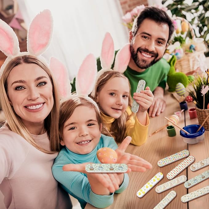 50 Pack Easter Mini Nail Files Gifts Bulk Holiday Mini Emery Boards Double-Sided Easter Party Nail Files Favors Bulk Stocking Stuffers for Employee Appreciation Teacher Staff Coworkers
