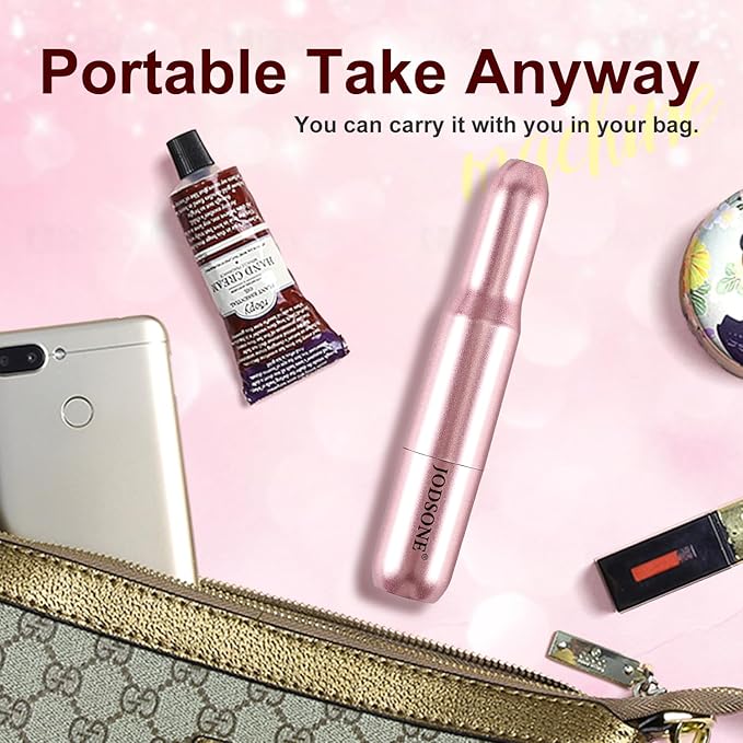 JODSONE Electric USB Nail Drill for Acrylic and Gel 14000RPM Portable Nail File Efile Set with Nail Drill Bits Sanding Bands Pink