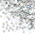 John Bead 2000 Pieces 4mm (SS16), Crystal AB, Acrylic Round Flat Back Rhinestones for Jewelry Making, DIY Crafts, Nail Art, Face Makeup, Clothes