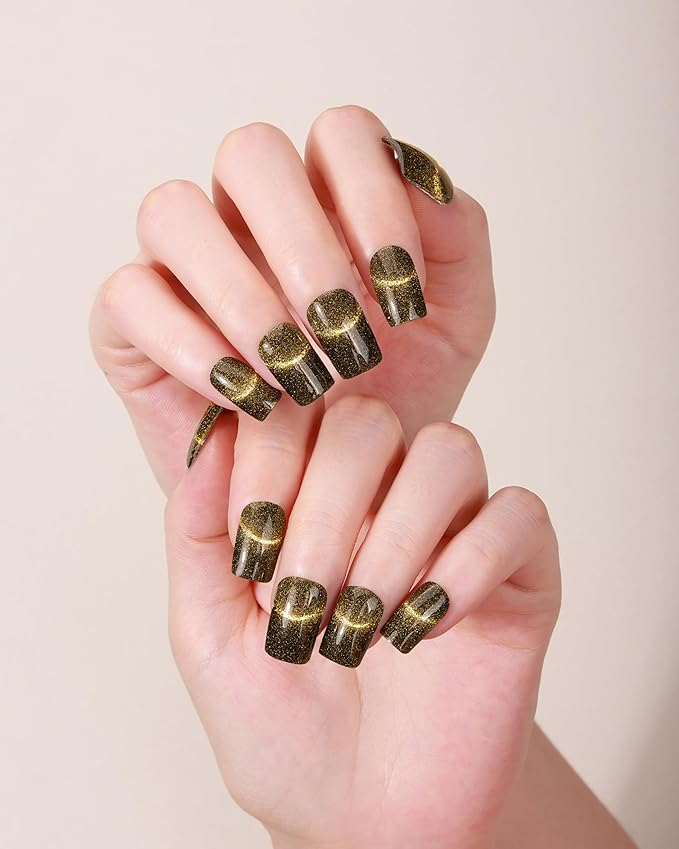 French-Inspired 20pcs Semi Cured Gel Nail Strips - Salon-Grade DIY Wraps with Glaze Texture, Easy Application, UV Light Required for Classic Nails