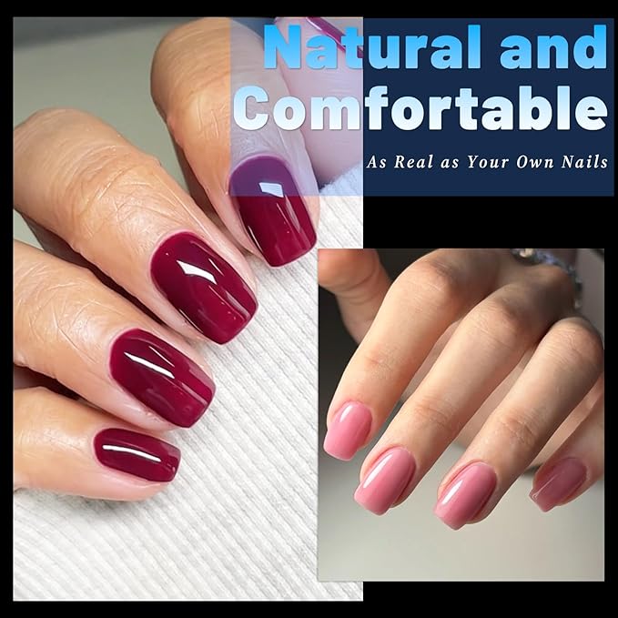 240pc Square Gel Nail Tips Short Fake Nails for Press on Nails Clear Acrylic Nails Tips, 12 Sizes Half Cover Nail tips Square Soft Gel Nail Tips False Nails Extension Artificial Fingernail