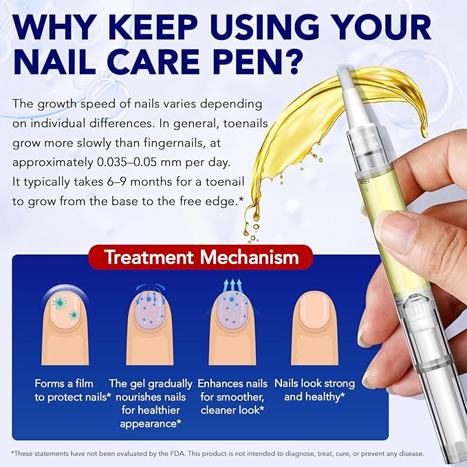 Nail Fungus Pen, 4-Pack Toenail Fungus Pen, Natural Plant Extracts Nail Repair Pen For Damaged, Broken & Thick Nails Toenails
