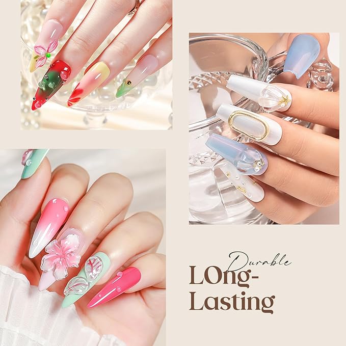 3D Nail Gel Solid Builder Gel for Nail 30g Clear Extension Non Stick Hand Sculpting Gel Hard Gel for Nail Carving Modeling Nail Art Soak Off Manicure DIY at Home