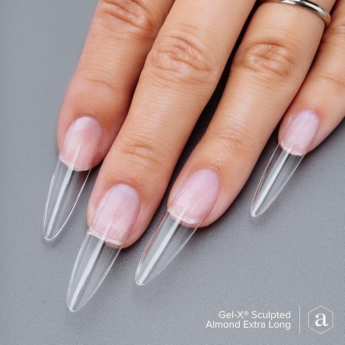 Aprés Gel-X® Almond Box of Nail Tips | 280 Gel-X Tips, Soft Tips, 14 Sizes 00-9 | Half-sizes Included (Sculpted Almond Extra Long, 280 Count)