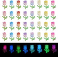 160Pcs Luminous Tulip Nail Charms Glow in The Dark Tulip Resin Cabochons Flat Back 3D Tulip Flower Nail Art Decoration for Women Nail Design Manicure Crafts Phone Case Hair Clip Decor