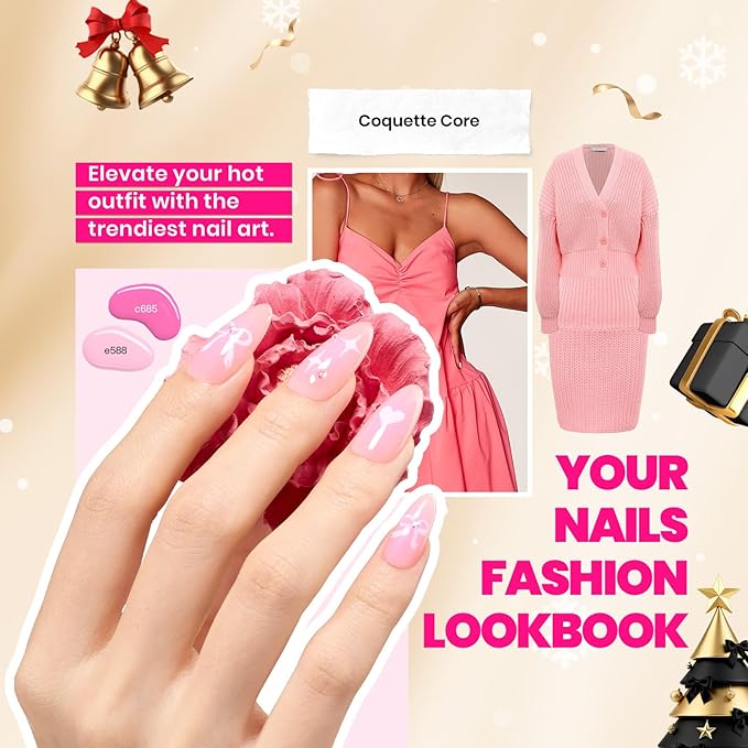 Beetles Spring Gel Polish Kit - Chic Outfits Collection 25 Colors Polish Set, Brown Purple Nude Red Black Color Gel Nails with 3Pcs Base Top Coat Soak off Uv Gel Manicure Kit Gift for Women