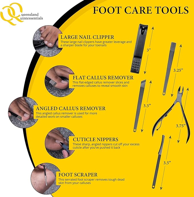 Manicure Kit for Women - Complete Nail Care Set with Toenail Clippers for Thick Nails - Ideal for Seniors - Professional Nail Nippers & Clippers - Perfect for Home Use