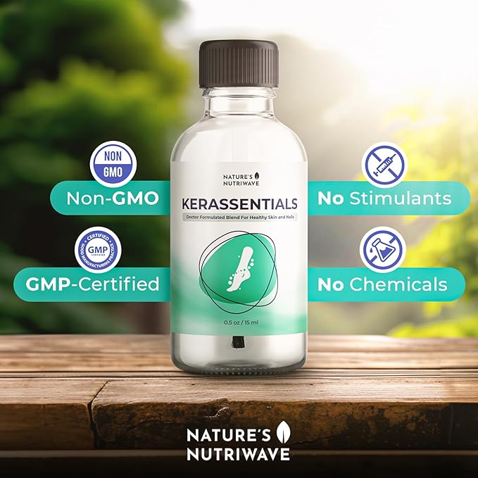 Kerassentials Oil, 8-IN-1 Plant-Based Formula, Natural Ingredients | Made in USA, No Stimulants, Non-GMO – 15ml, 1 Month Supply