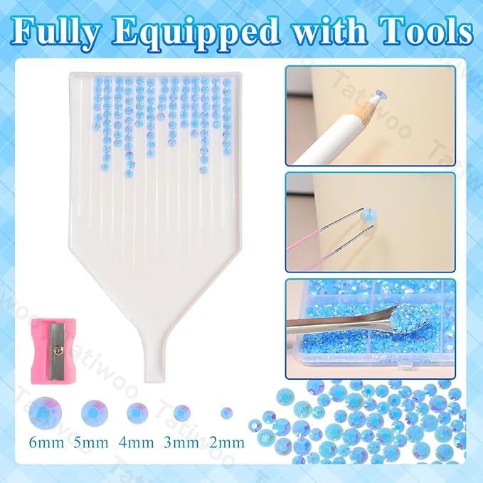 20000Pcs Blue Flatback Jelly Resin Rhinestones for Bedazzling, Mix Sizes Crystal Rhinestones Gems, Blue Gems Bedazzling for Crafting, Flatback Rhinestone for DIY Face Makeup Crafts