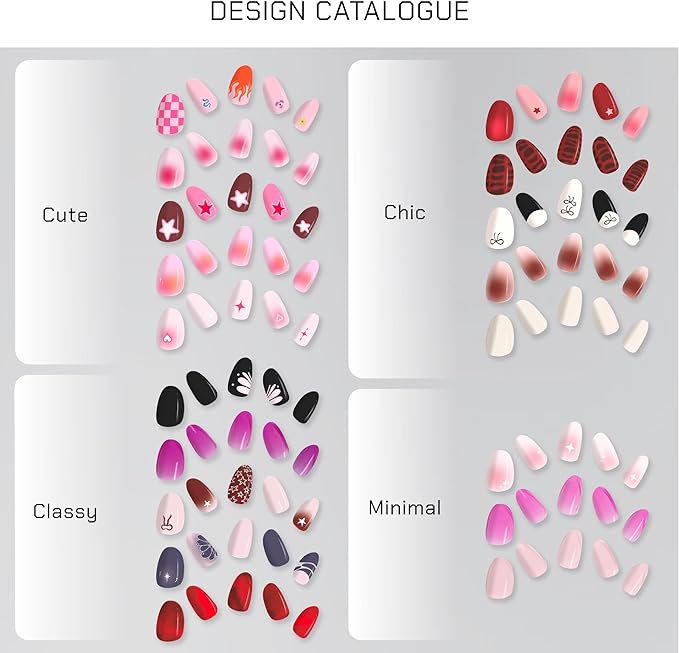 Semi Cured Gel Polish Strips | 24pc UV LED Required Wraps | Gift Peel and Stick Nails | Coquette DIY Home Manicure | Press On Alternative (Chocolate Bar)