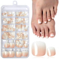 120PC Ombre Press on Toenails for Women Fake Toe nail Press ons Acrylic Toe Press on Nails Set, Ombre Press on Toe Nails Press on Fake Toenails Press ons Acrylic Toe Nail Tips Kit&Glue Tab-D