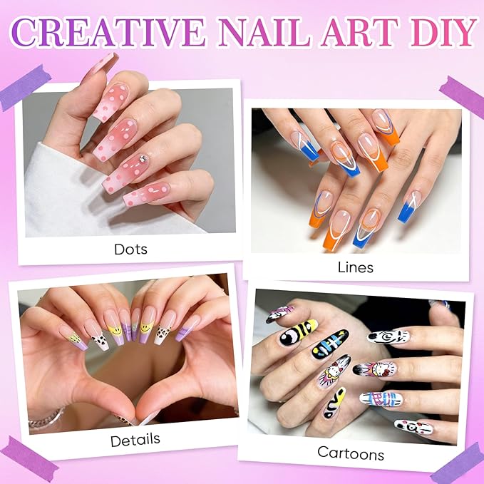 12 Colors Nail Art Marker Pens Set, Nail Markers for Nail Art, Suitable for Nail Art, Nail Painting, And Artistic Decorations; Suitable for Both Children And Adults. (12 Colors)