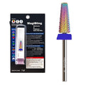 M 5 in 1 Nail Drill Bits, 16mm Tapered 3/32'' Professional Tungsten Carbide Bits for Efile, 2 Rotation for Electric Drill, Remove Thick & Soft Gel Fast, Manicure Cuticle Polish, Nail Techs Bit, Medium
