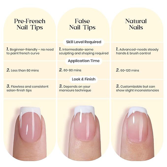 Beetles Yellow French Tips Press On Nails, Pastel Spring Press On Nails Short Almond 160 Pcs, Yellow Fake Nail Tips Soft Nail Gel False Nails Art DIY For Women