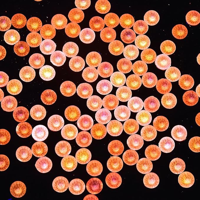 Blinginbox Flatback Rhinestones Round Gems, 1440pcs Luminous Series Glass Stones Neon Gems Non Hotfix Crystal Rhinestones for Nail Charms Crafts Clothes Tumblers,Lt.Pink Luminous Opal,SS16.