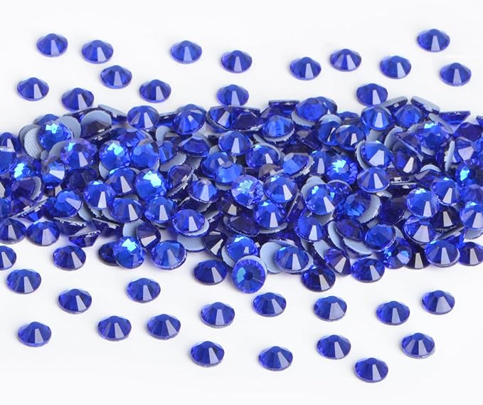 NCB 2880pcs Hotfix Rhinestones, Flatback Crystal Rhinestones for Crafts Clothes DIY Decoration (Sapphire, SS8 2.4mm)
