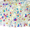 Genie Crystal 4,5,6.4 mm Mixed Size Transparent AB Flatback Rhinestones 80 Grams, ss16,ss20,ss30 Unfoiled Aurora Borealis Glass Rhinestone for Tumbler, Shoes, Makeup, Dance Costumes, Dress