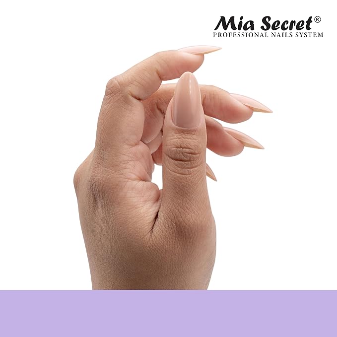 Mia Secret Soak off Soft Gel Nail Tip MADE IN USA for Salon and DIY (Cover Almond, Almond)